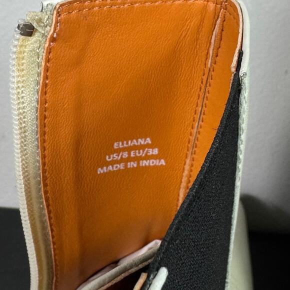 Saint G Elliana Off White Leather Sculpted Heel Chelsea Boots Women's Size EU 38 - Picture 8 of 9